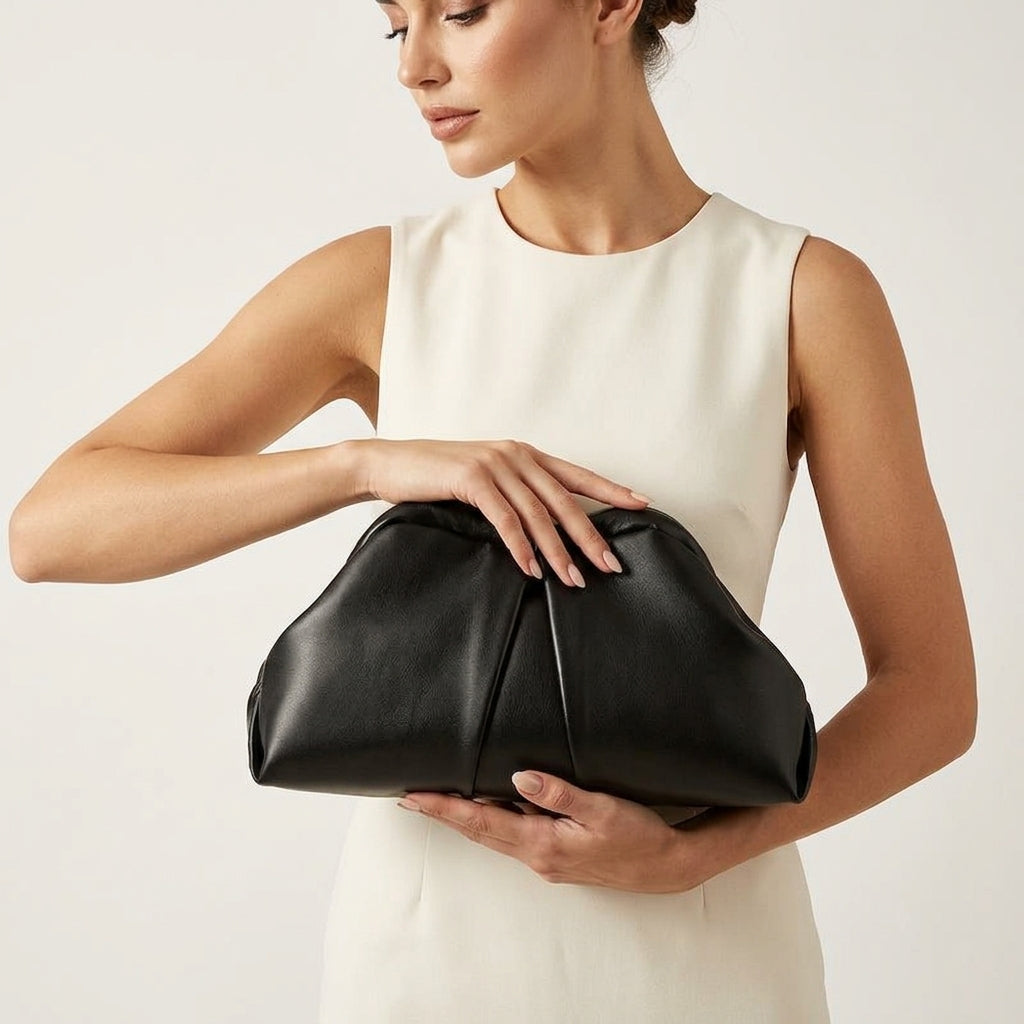 Sac à Main Drapé avec Bandoulière Chaîne